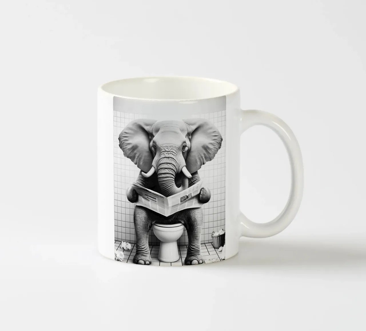 Elefante nel water tazza in ceramica da christal shop