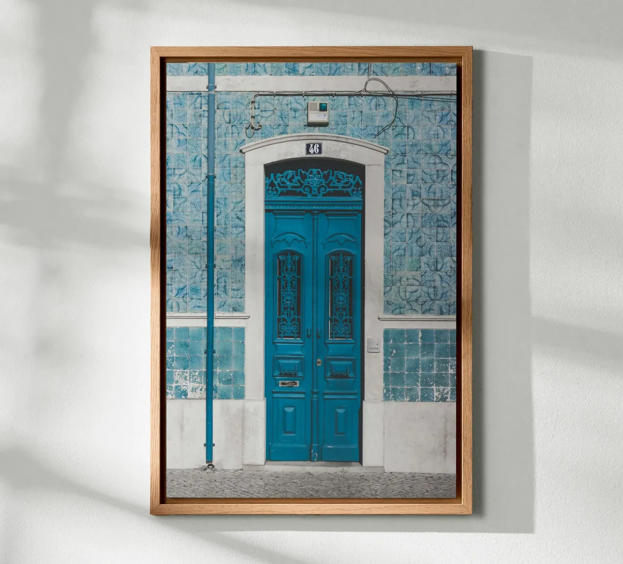 sierlijk blauw ontwerp canvas met Baklijst van Bleu