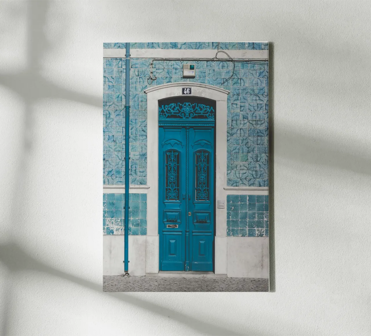 sierlijk blauw ontwerp canvas met Baklijst van Bleu