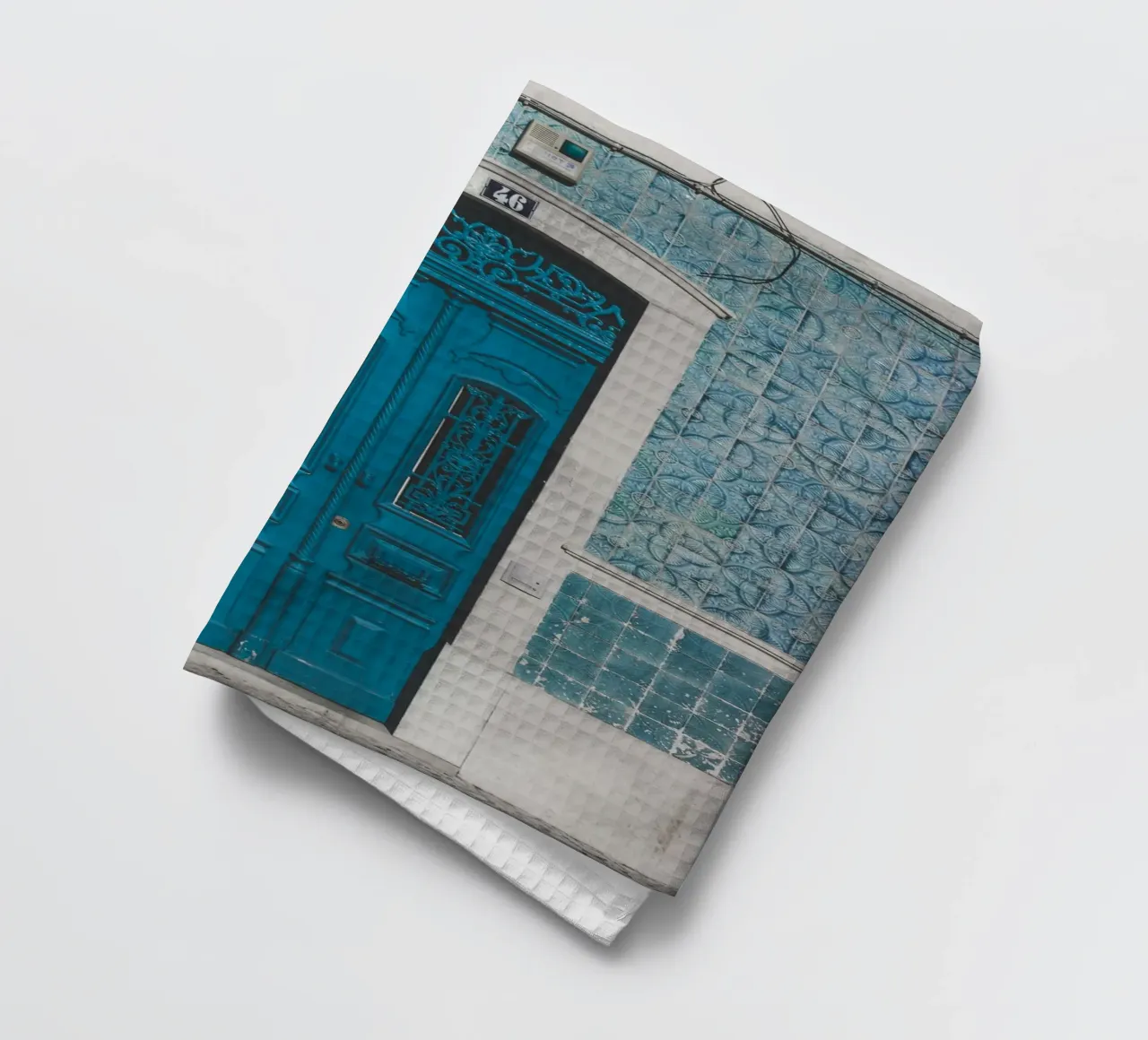 design bleu orné torchon de Bleu