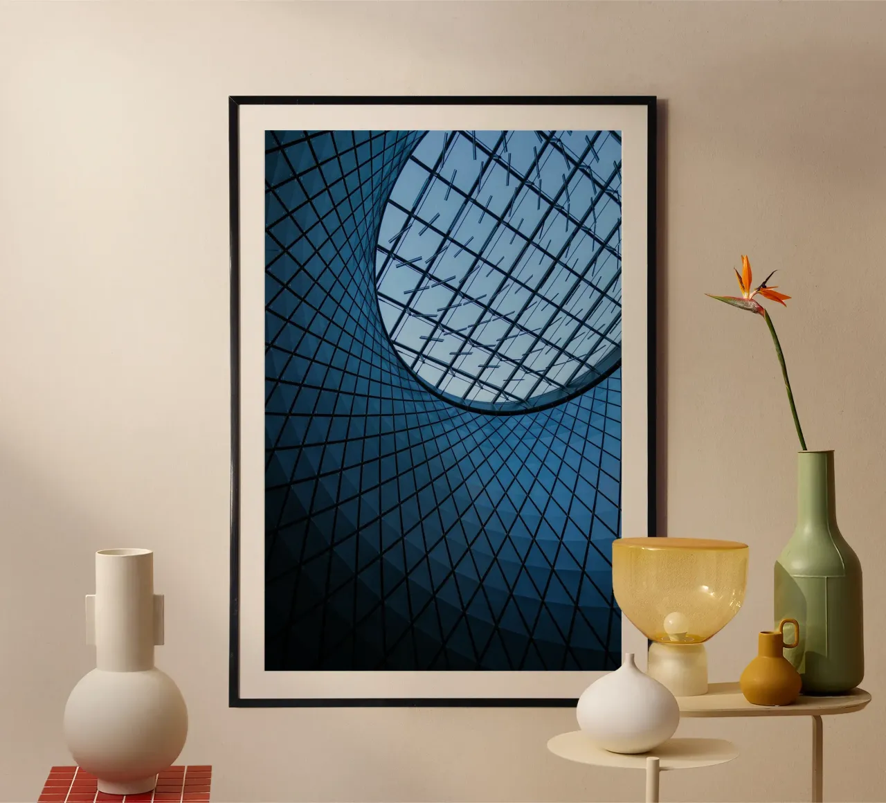 Dachmuster Poster von Bleu