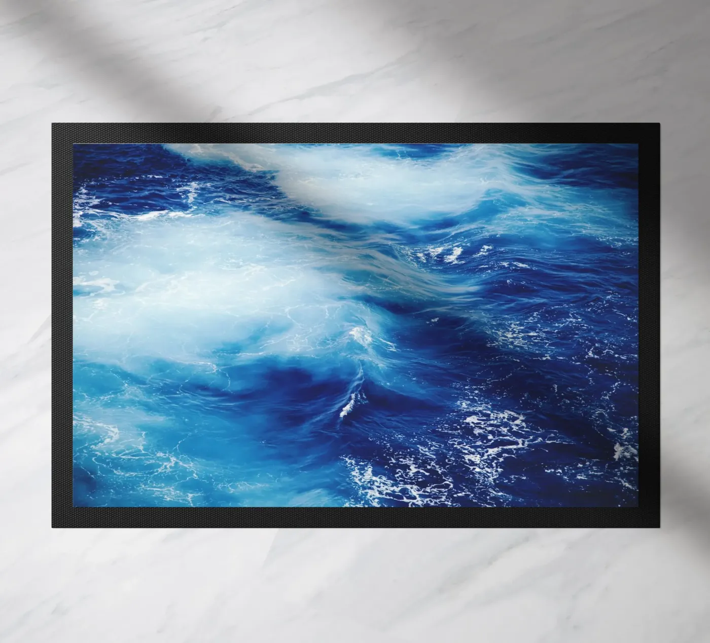 marine waves doormat by Bleu