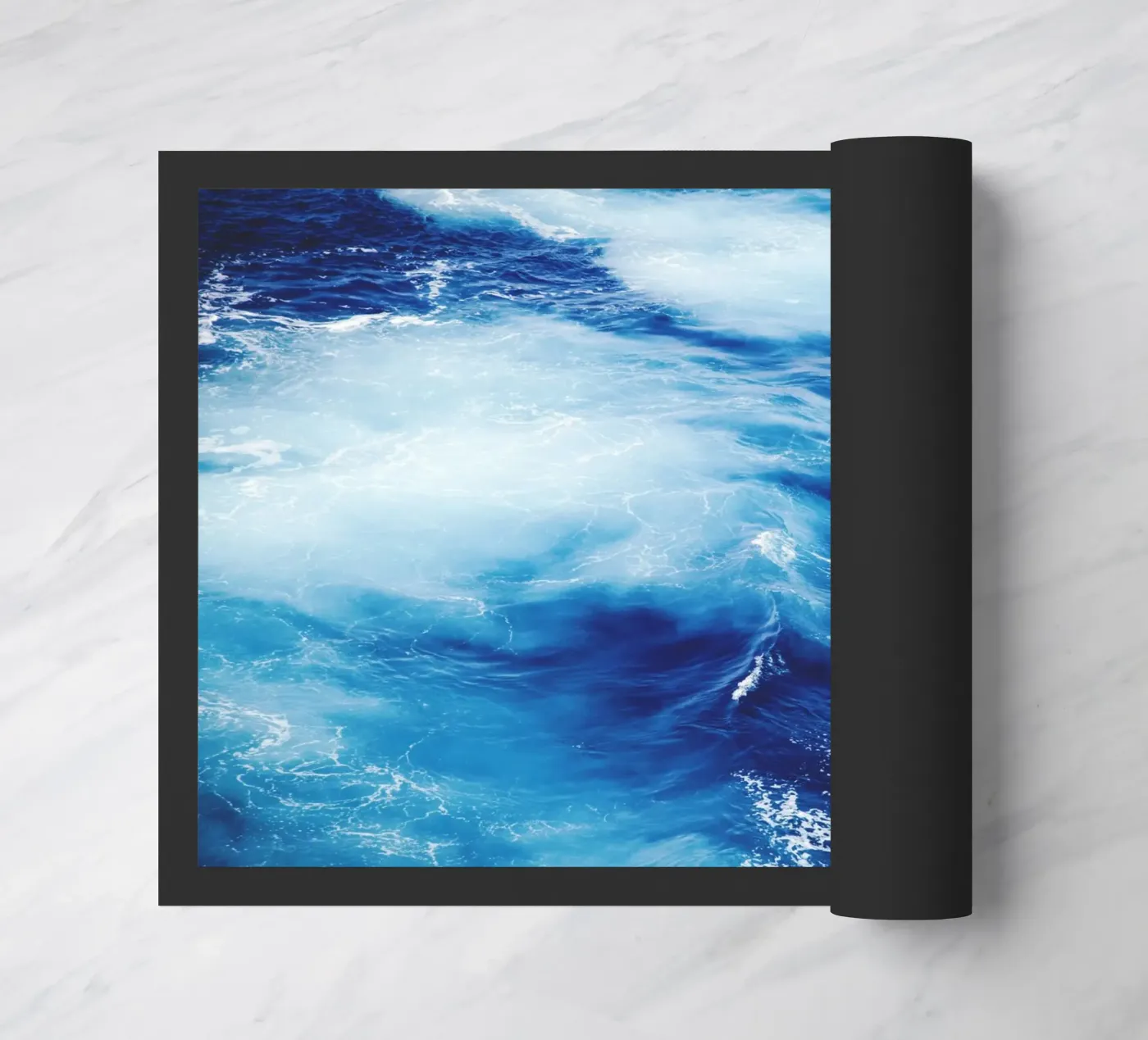 marine waves doormat by Bleu