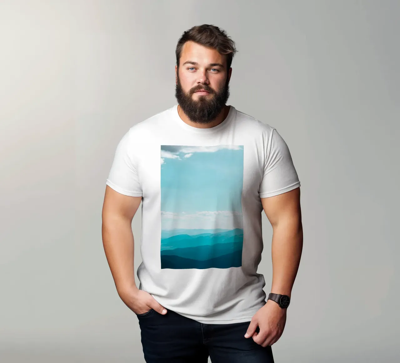 creste delle nuvole t-shirt da Bleu