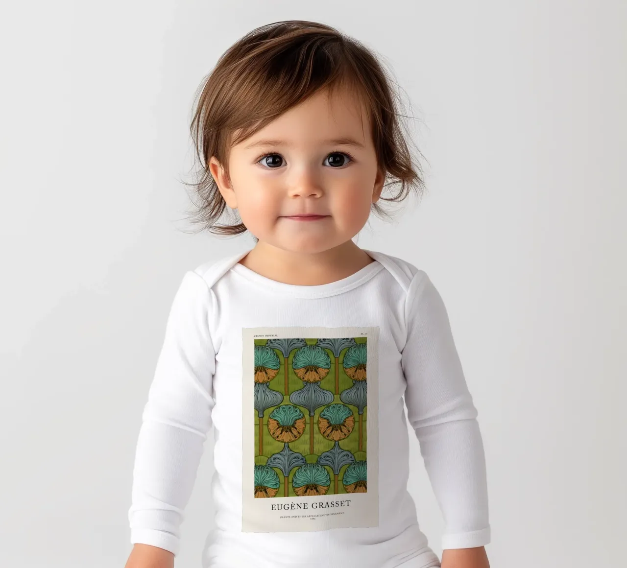 Grasset - Crown Imperial 17 long-sleeve baby romper by Vintage by JUNIQE