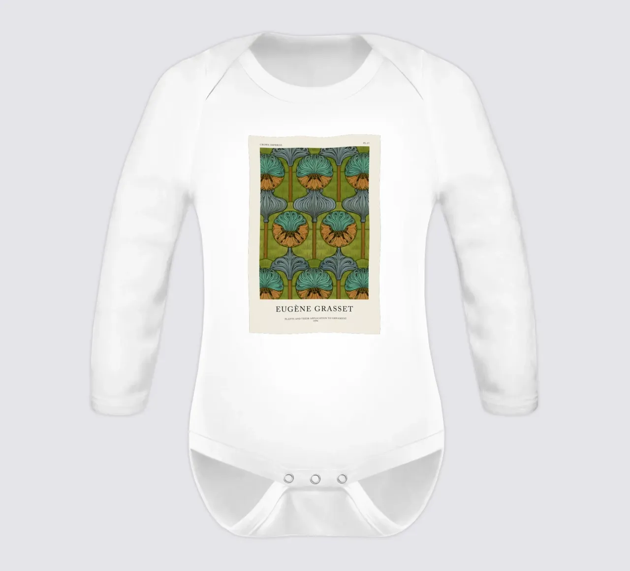 Grasset - Crown Imperial 17 long-sleeve baby romper by Vintage by JUNIQE
