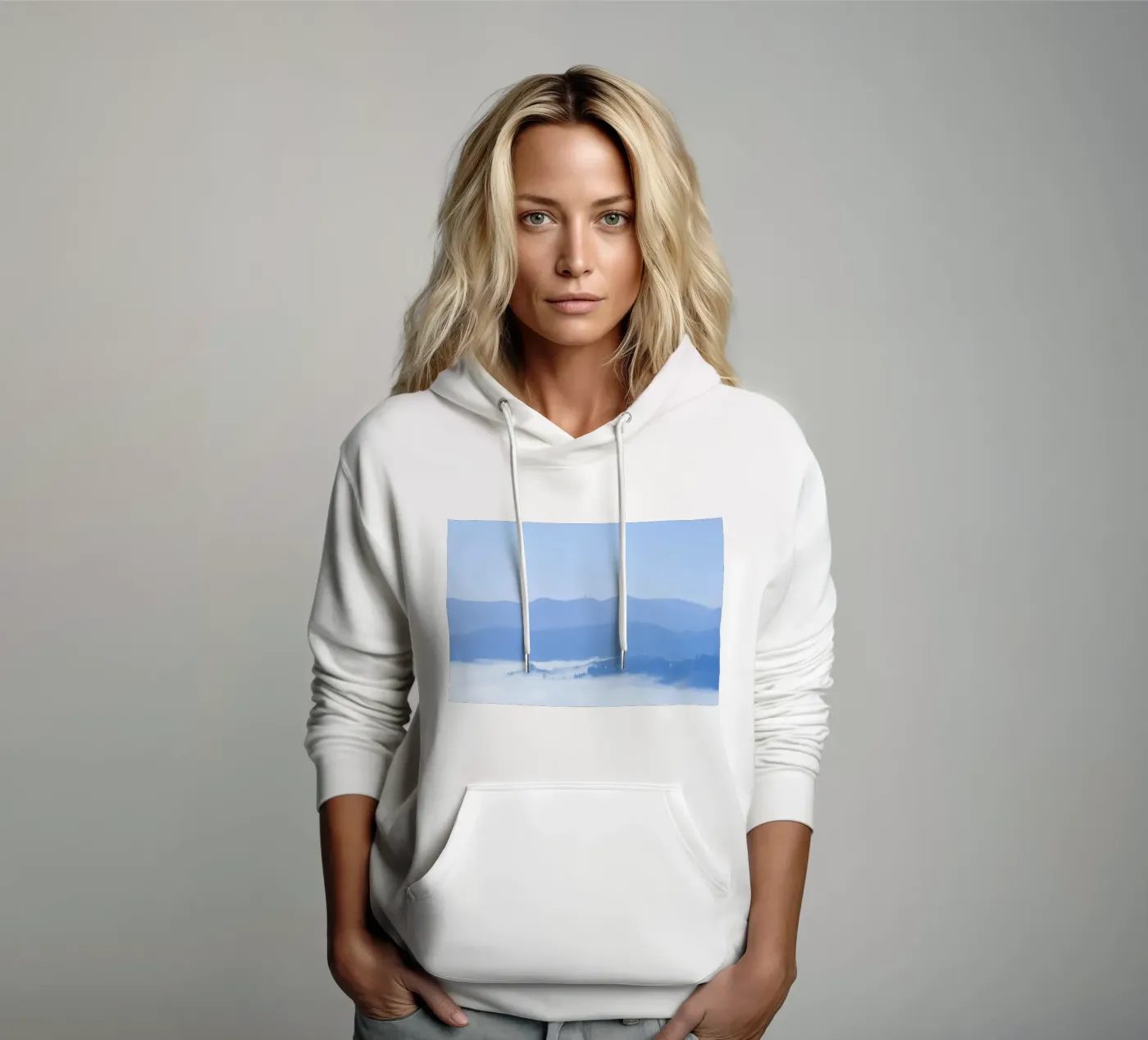 elevation clouds hoodie by Bleu