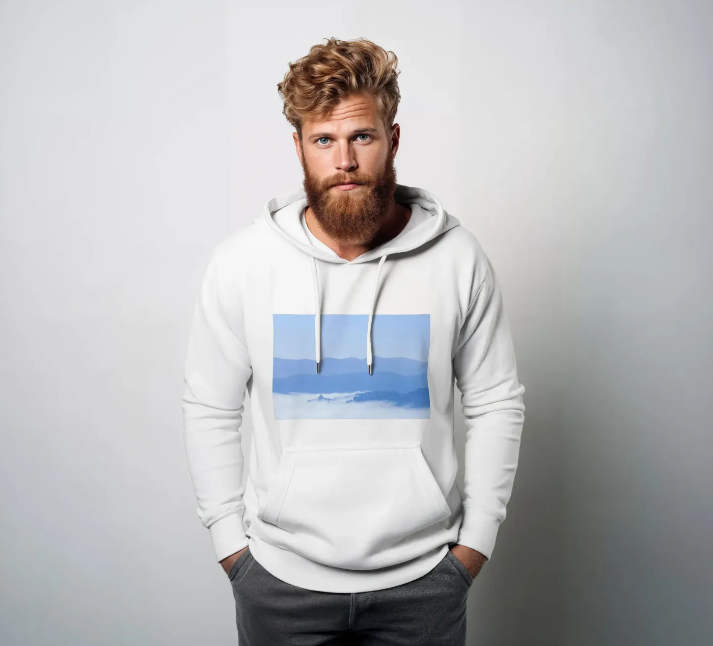 elevation clouds hoodie by Bleu