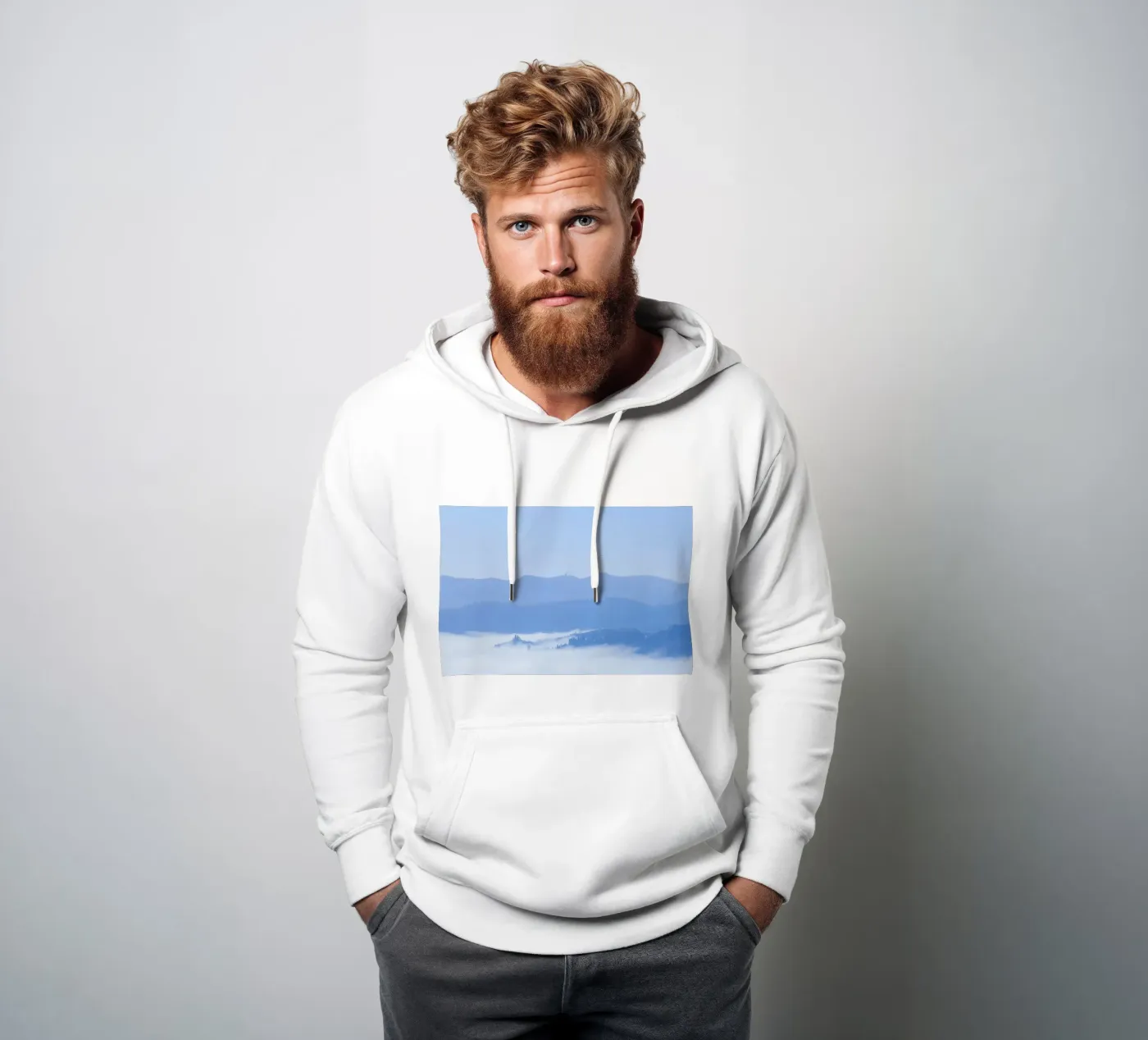 elevation clouds hoodie by Bleu