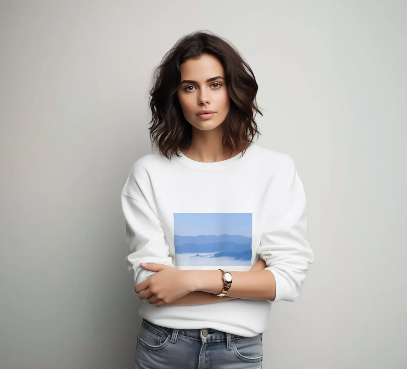 elevation clouds sweatshirt by Bleu