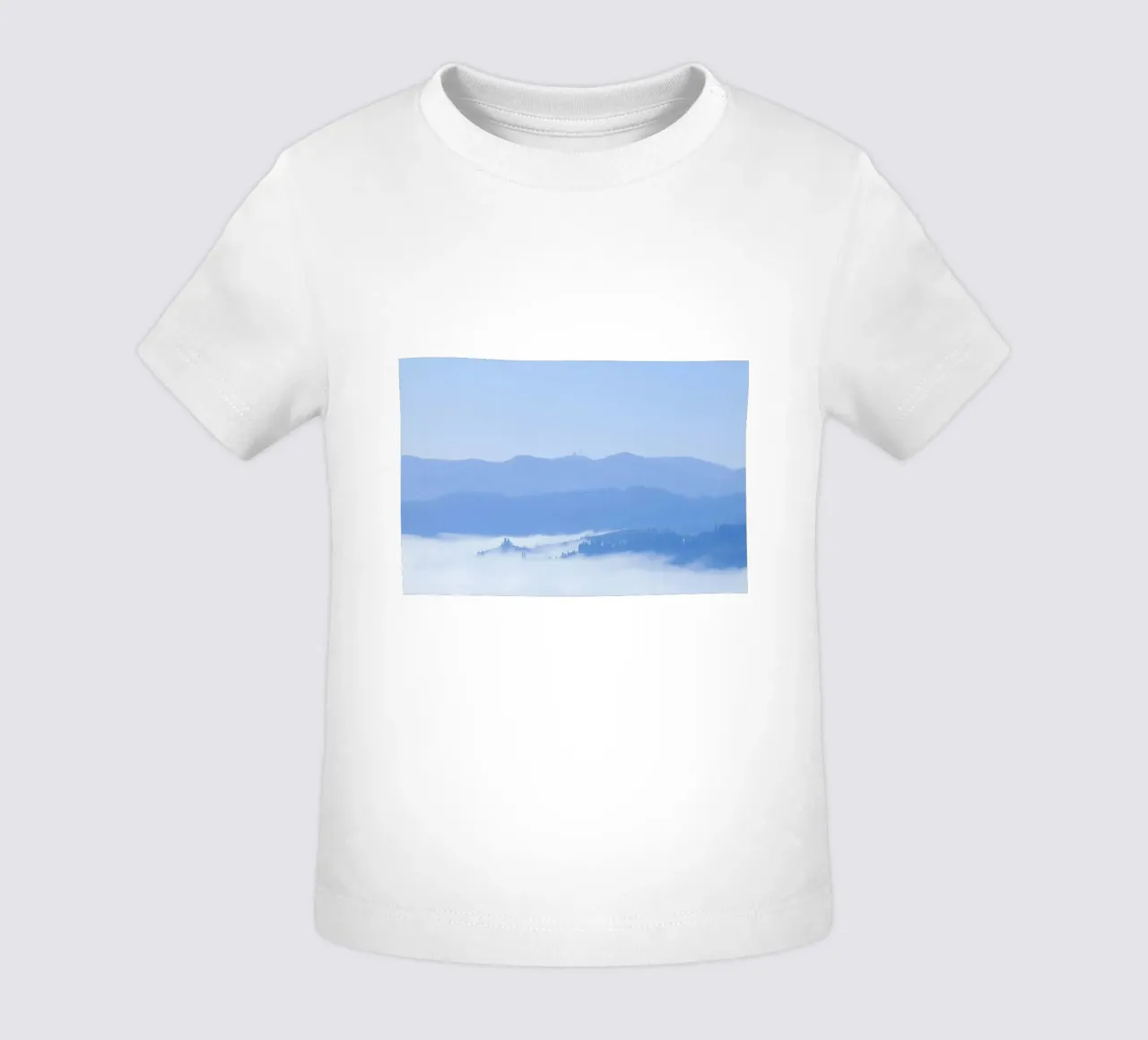 elevation clouds baby t-shirt by Bleu