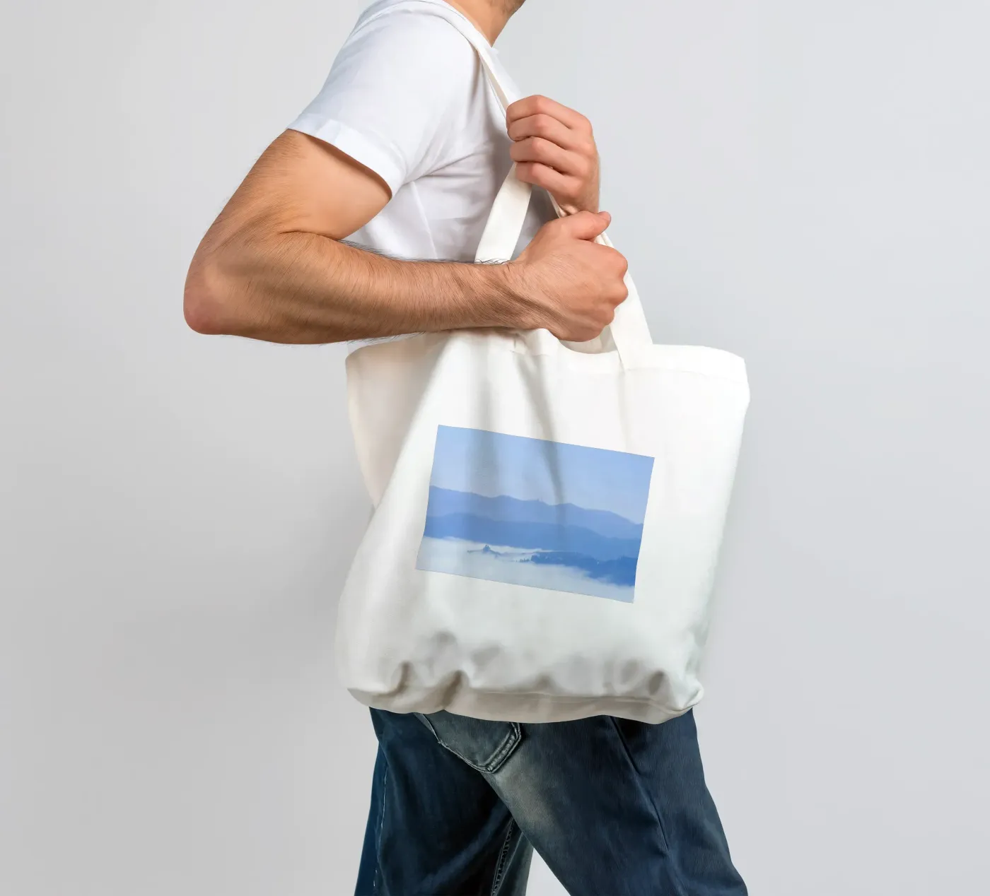elevation clouds tote bag by Bleu