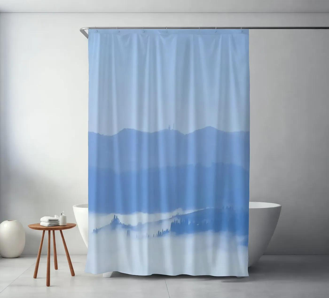 elevation clouds Duschvorhang von Bleu