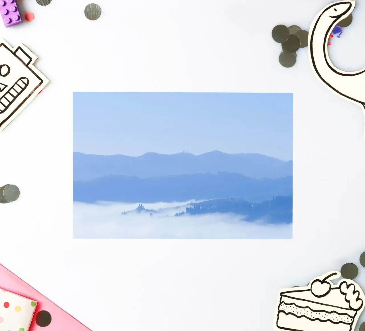 elevation clouds sticker van Bleu