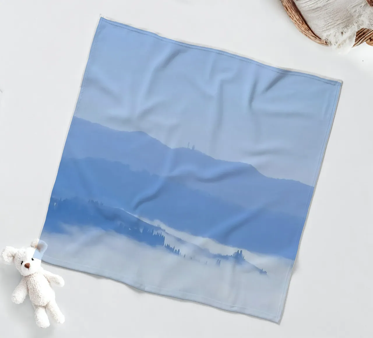 elevation clouds fleece blanket by Bleu