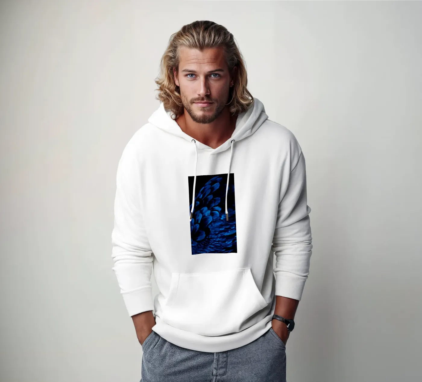 pattern shine hoodie by Bleu