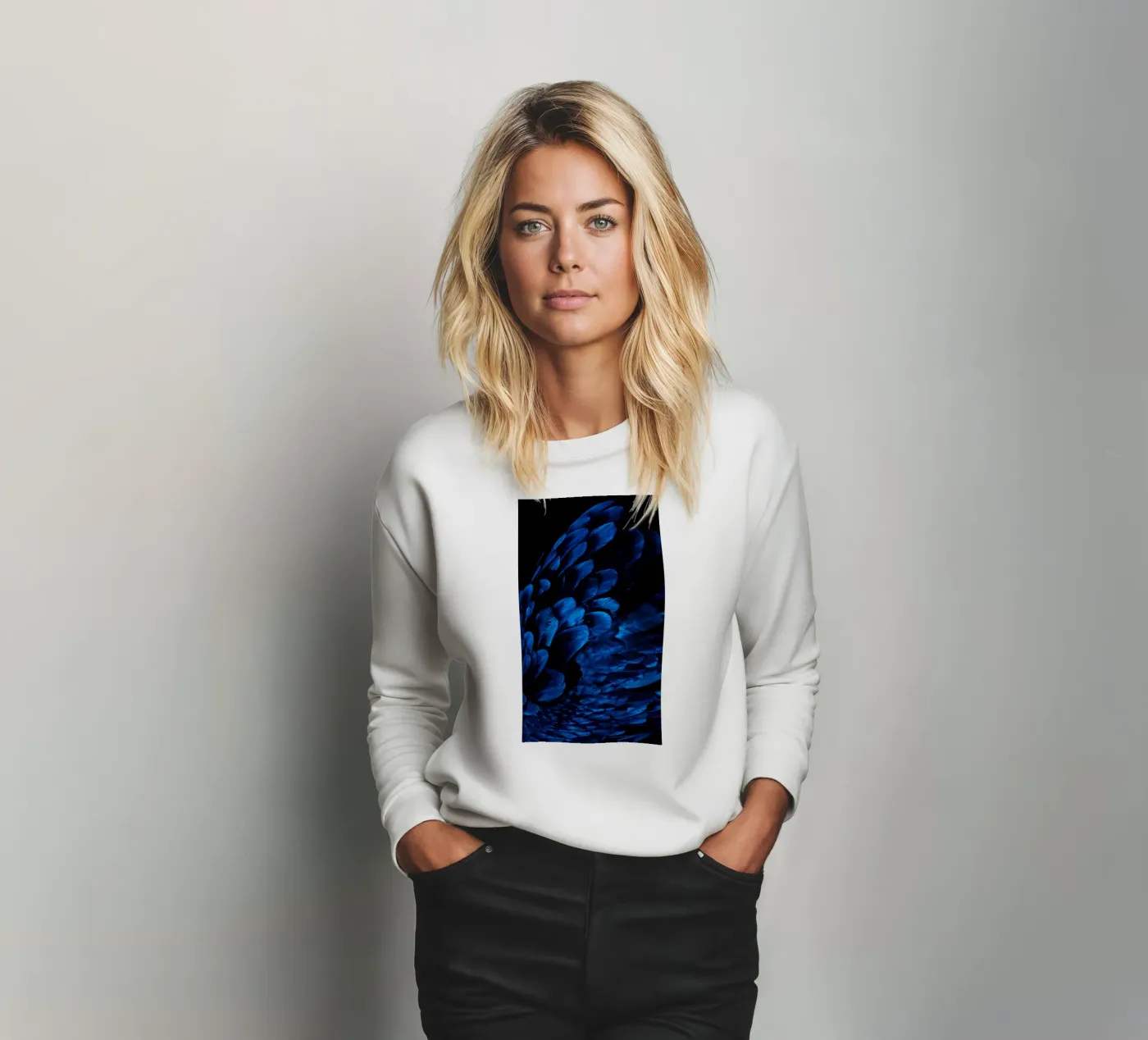 pattern shine sweatshirt by Bleu