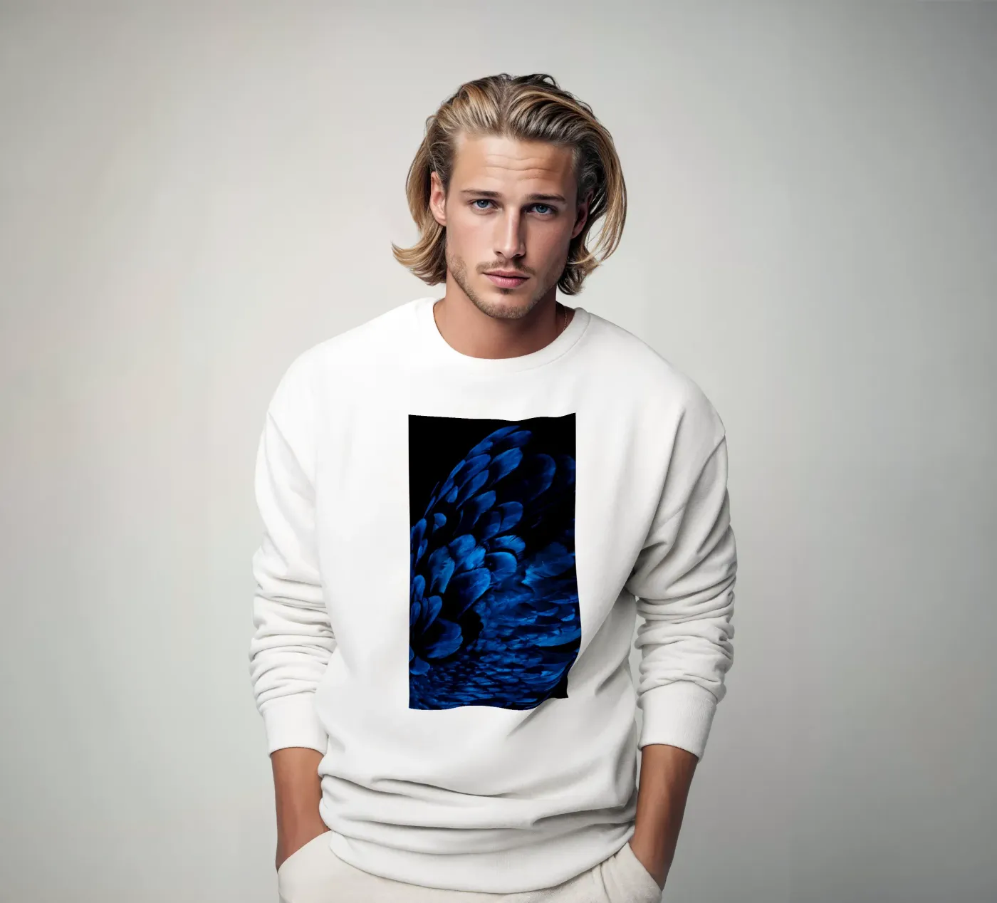 pattern shine sweatshirt by Bleu