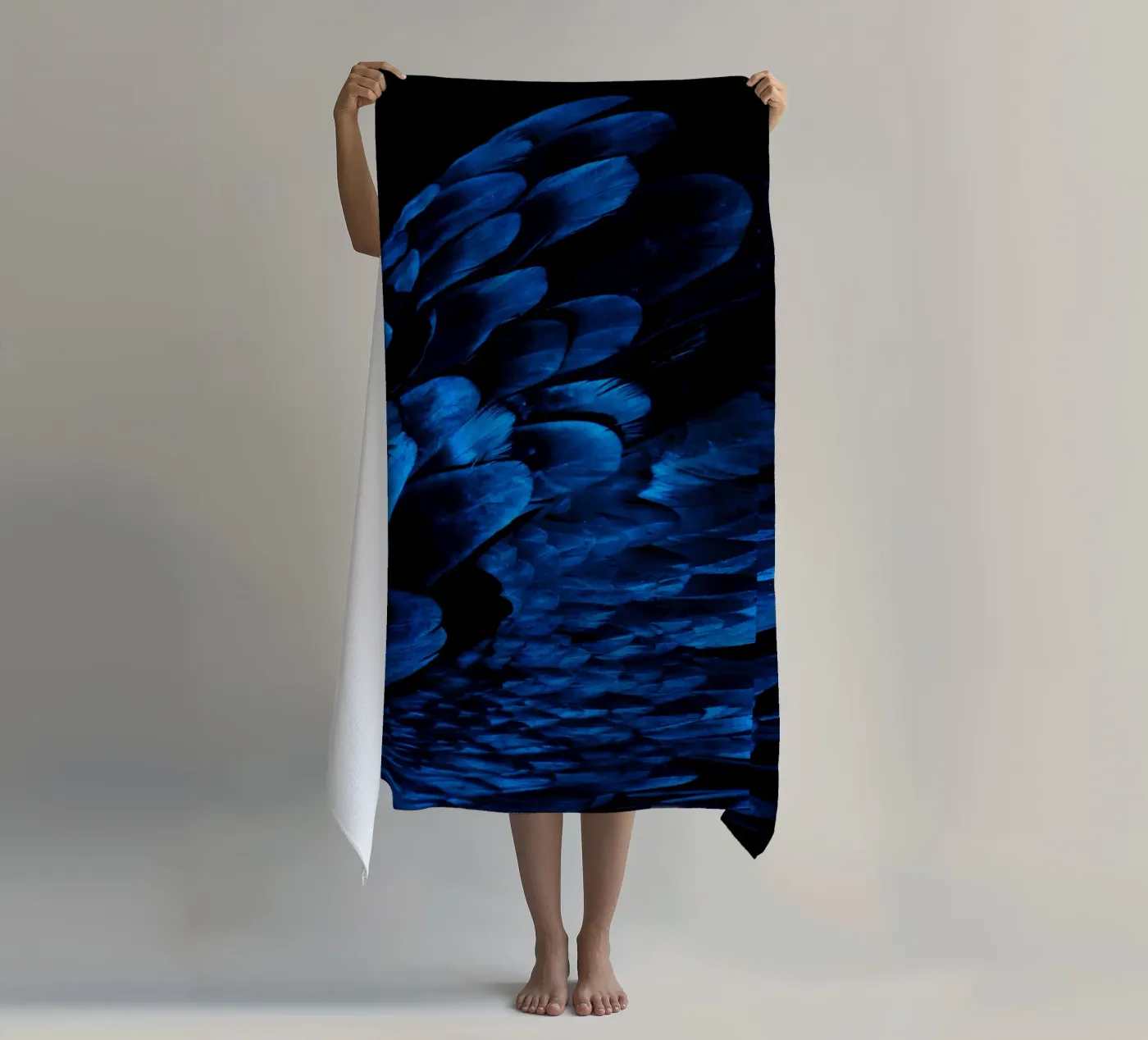 brillance du motif serviette de plage de Bleu