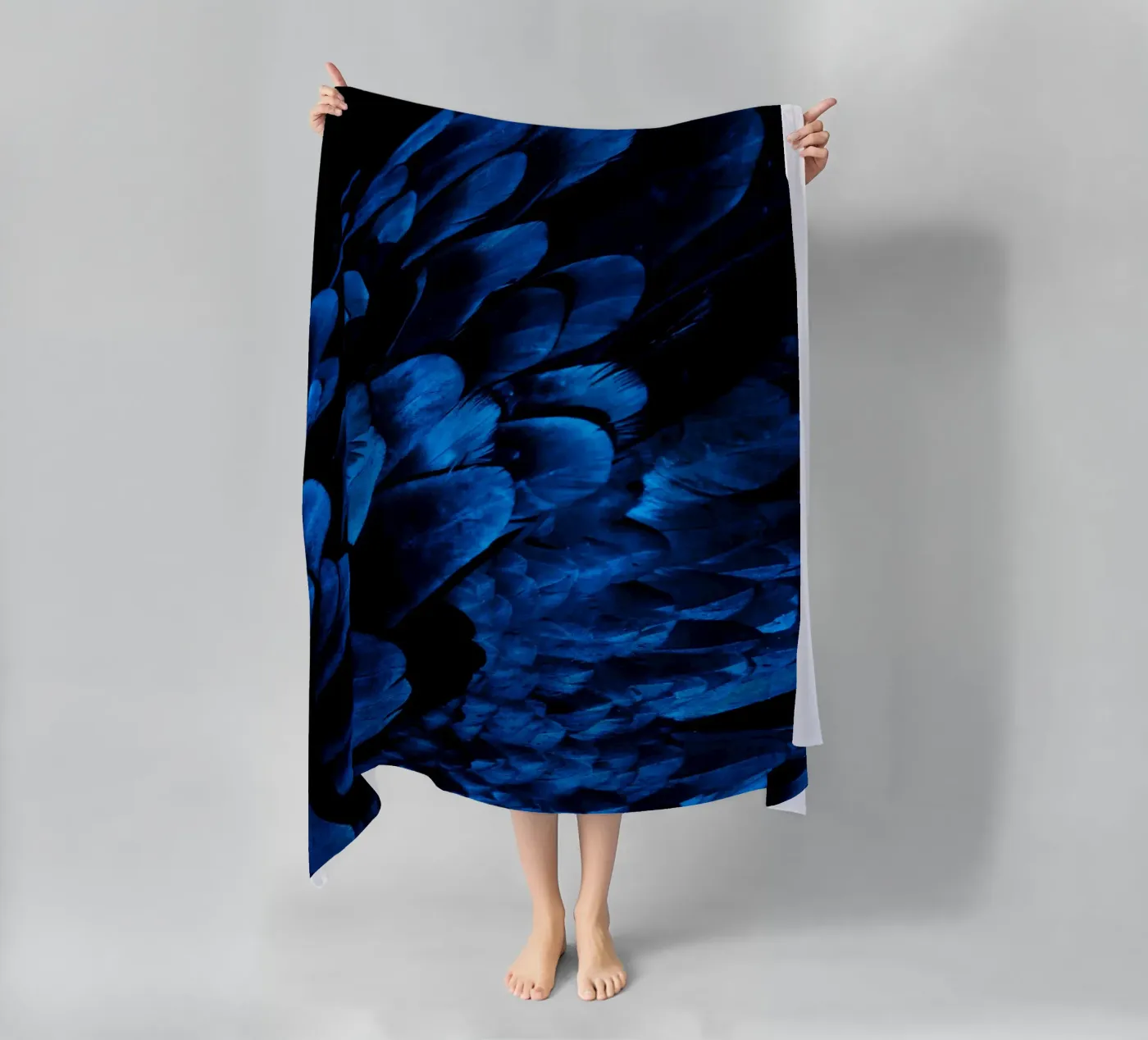brillance du motif serviette de plage de Bleu