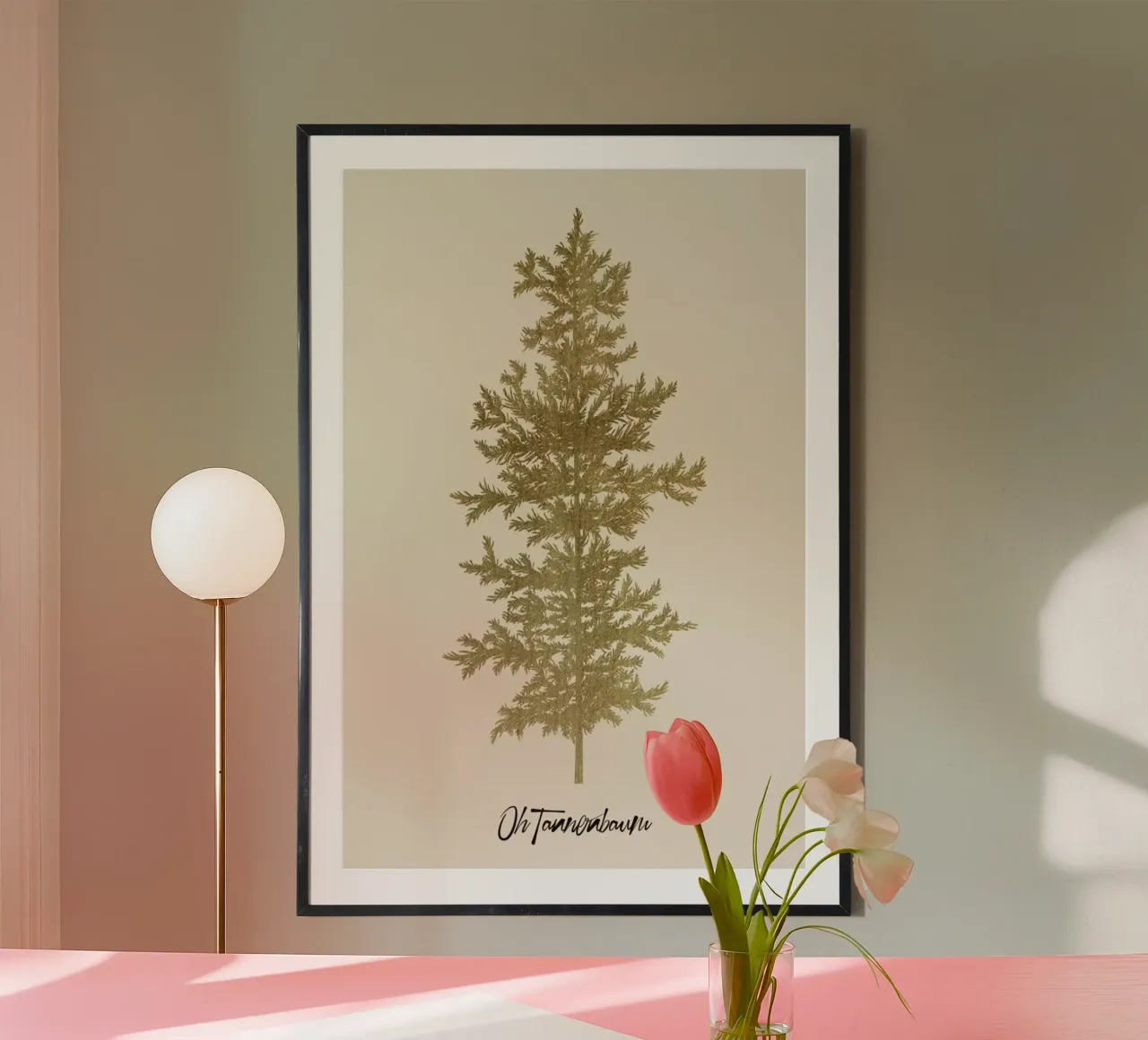 Oh Tannebaum (gold) poster da Kubistika