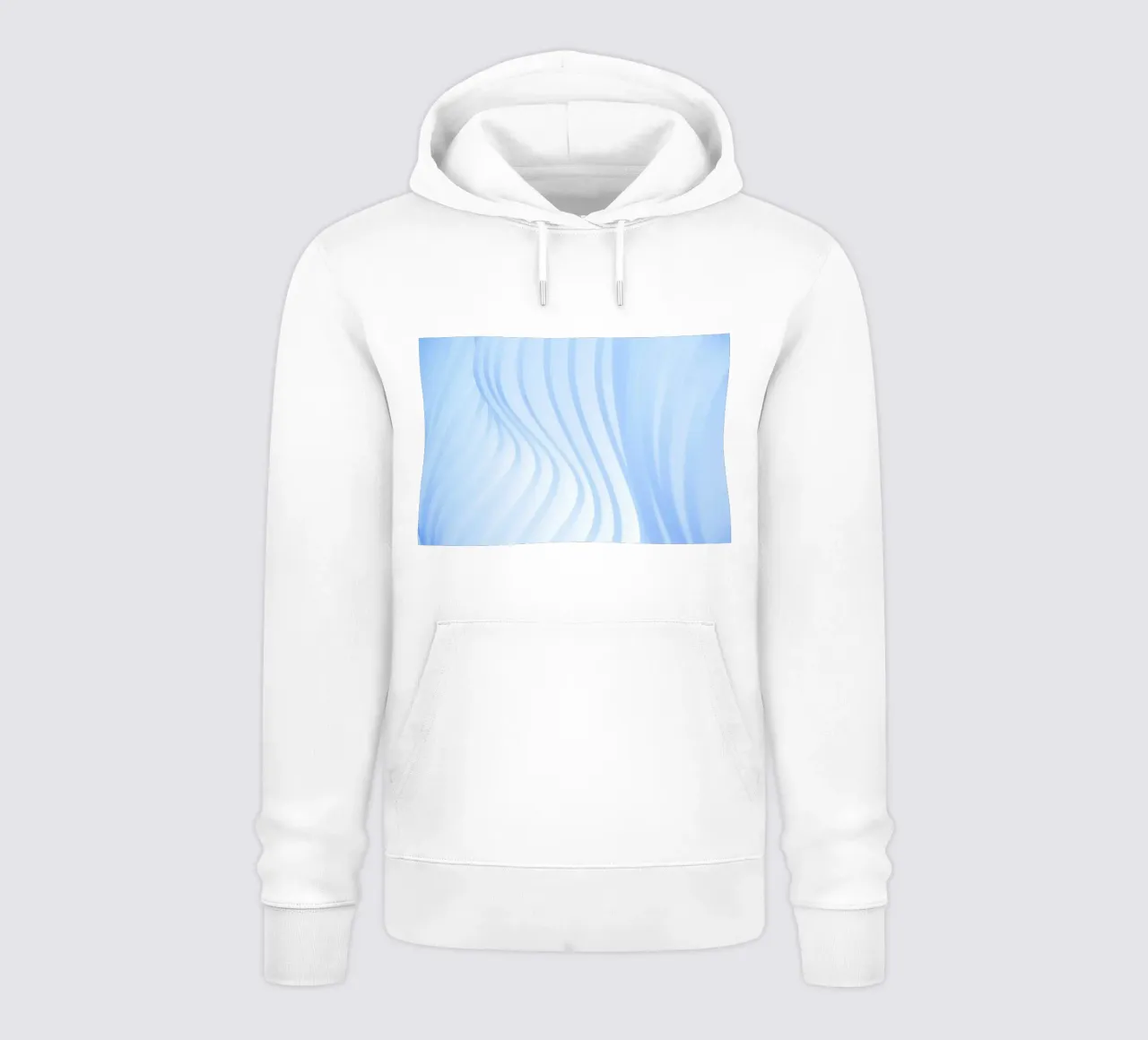 lignes courbes sweat à capuche de Bleu