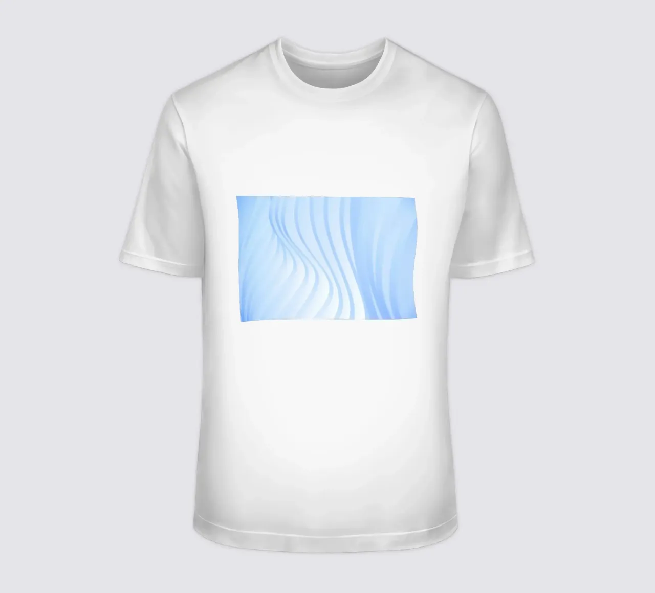 geschwungene Linien T-Shirt von Bleu