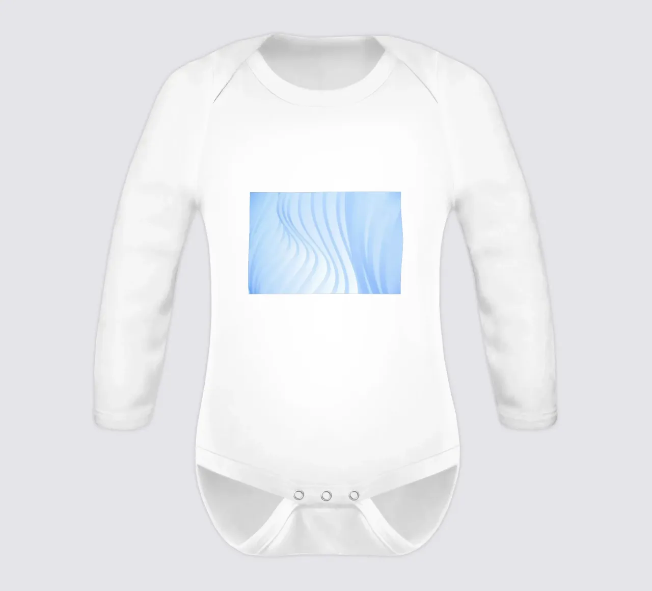 linee curve body neonato maniche lunghe da Bleu