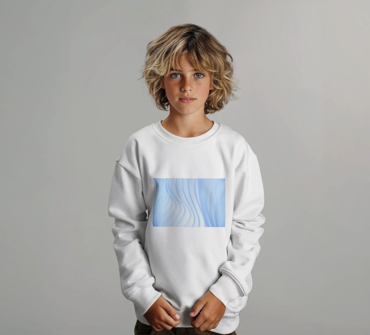 linee curve felpa bambino da Bleu