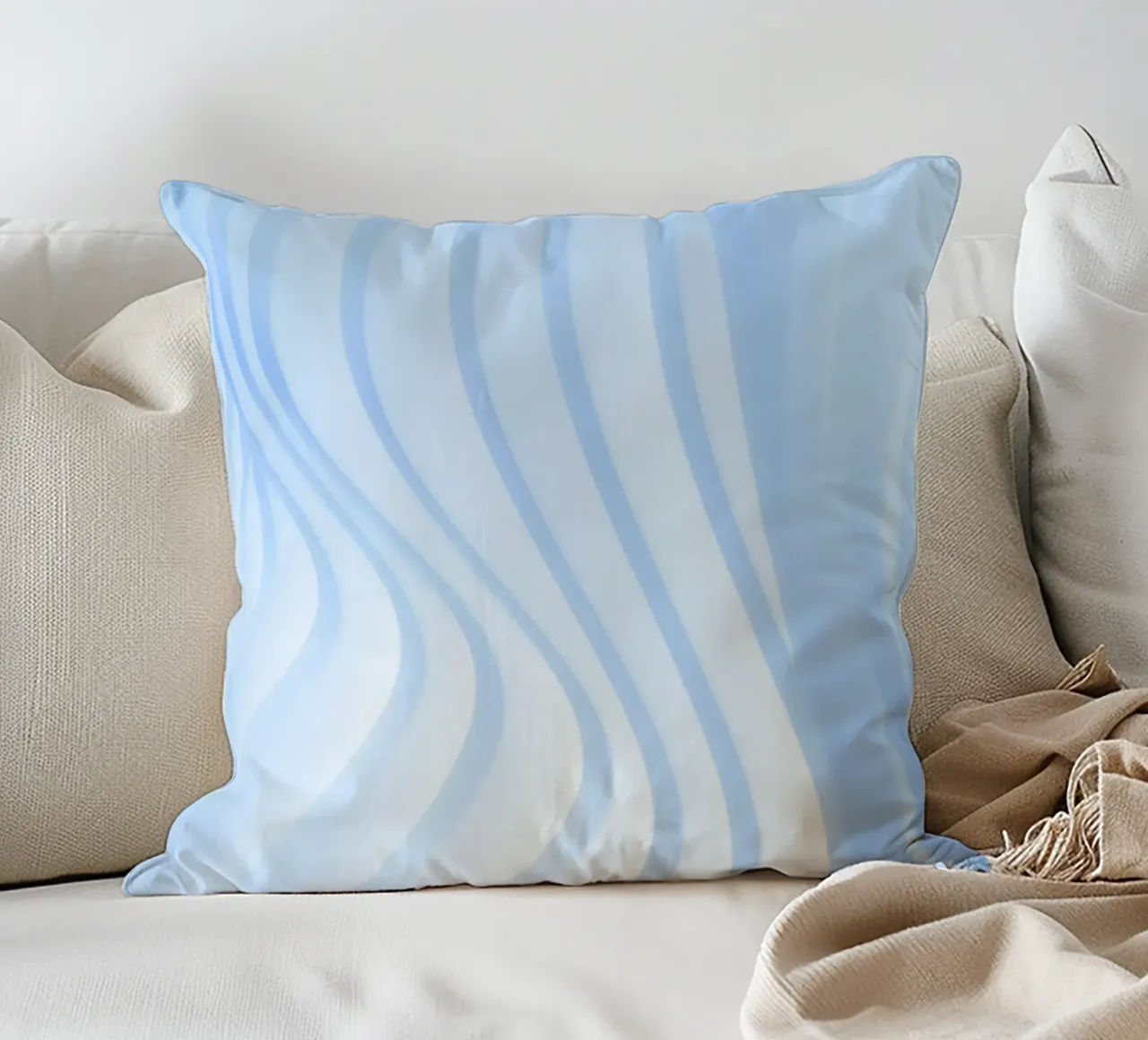 linee curve cuscino da Bleu