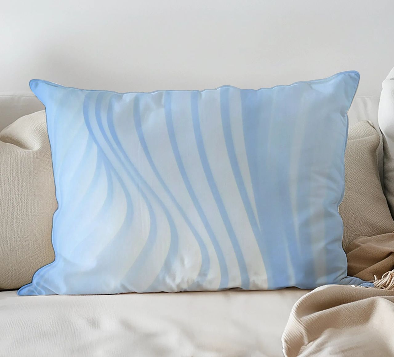 linee curve cuscino da Bleu