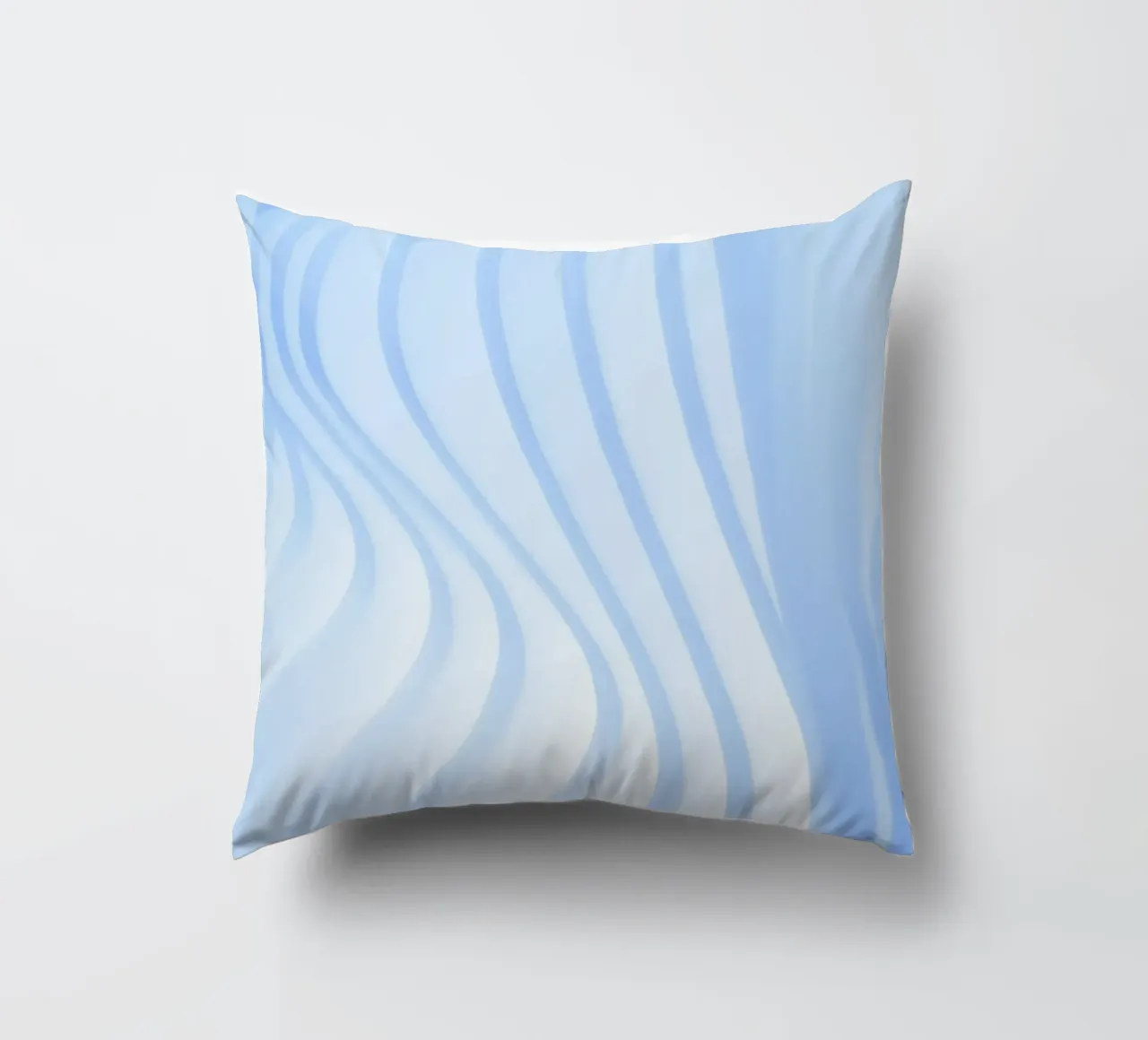 lignes courbes coussin de Bleu