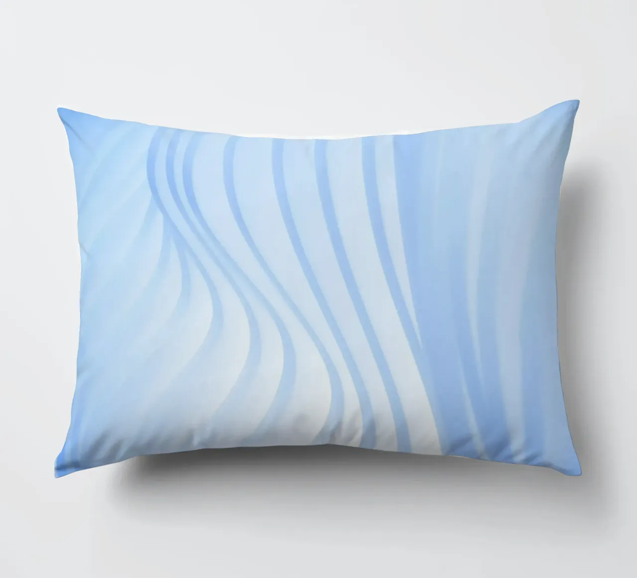 lignes courbes coussin de Bleu