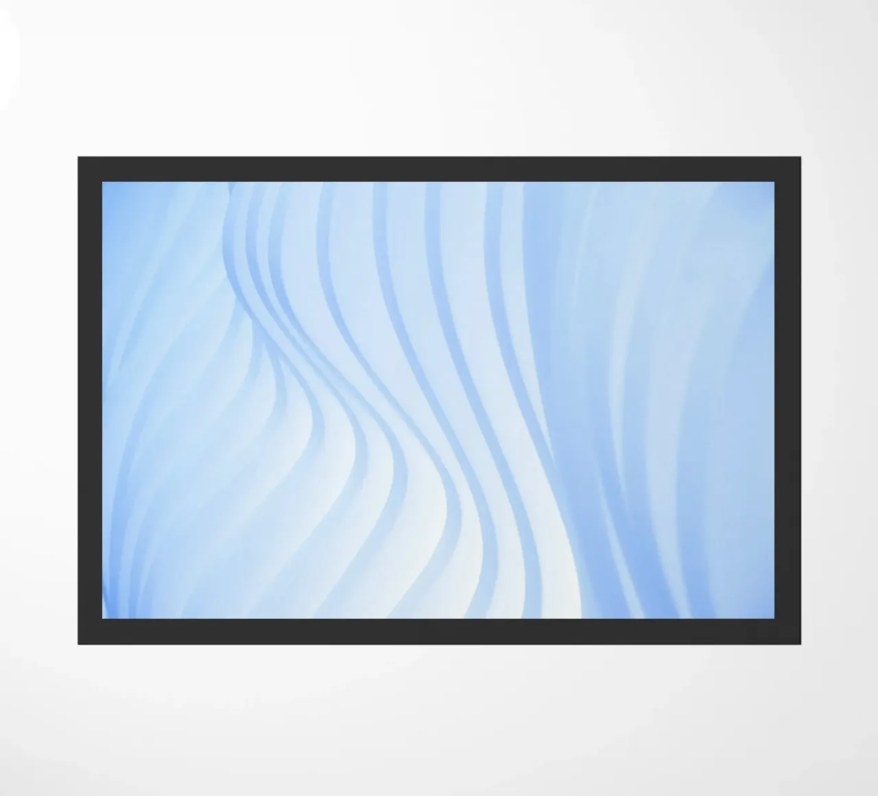 lignes courbes paillasson de Bleu