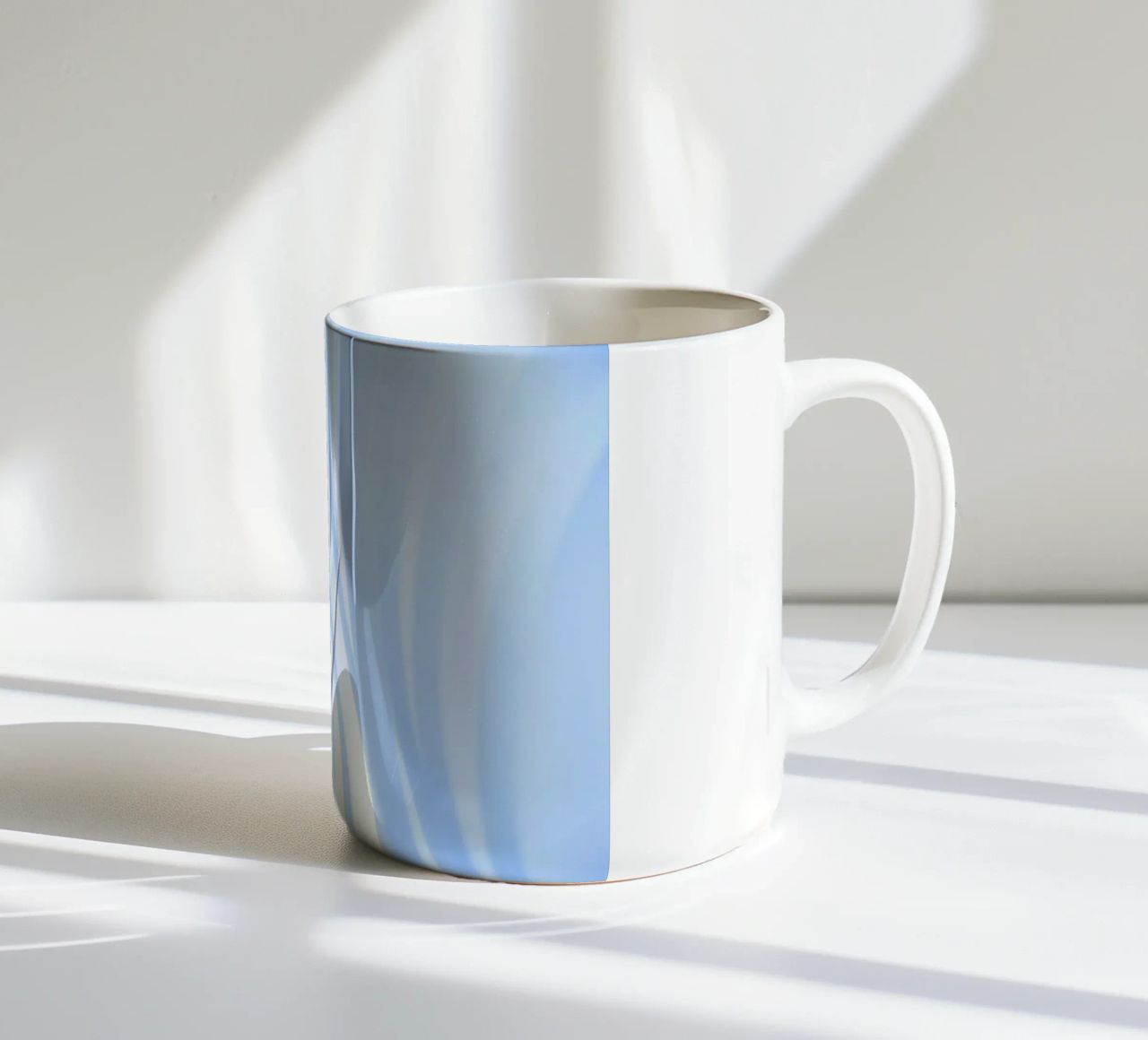 linee curve tazza in ceramica da Bleu