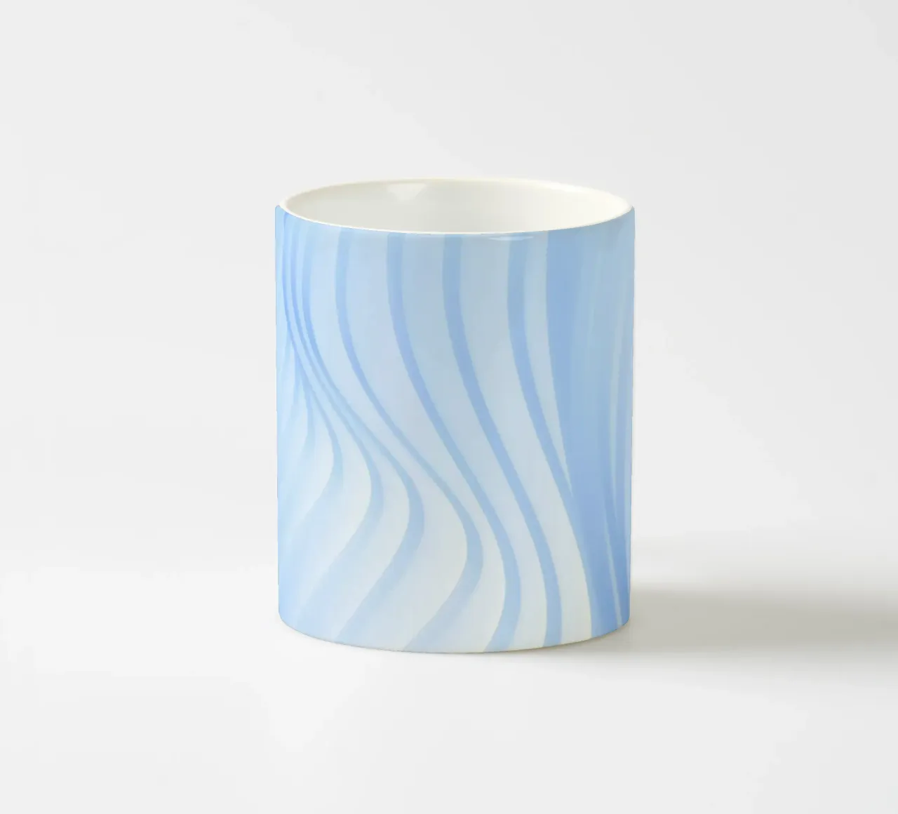 líneas curvas taza de cerámica de Bleu