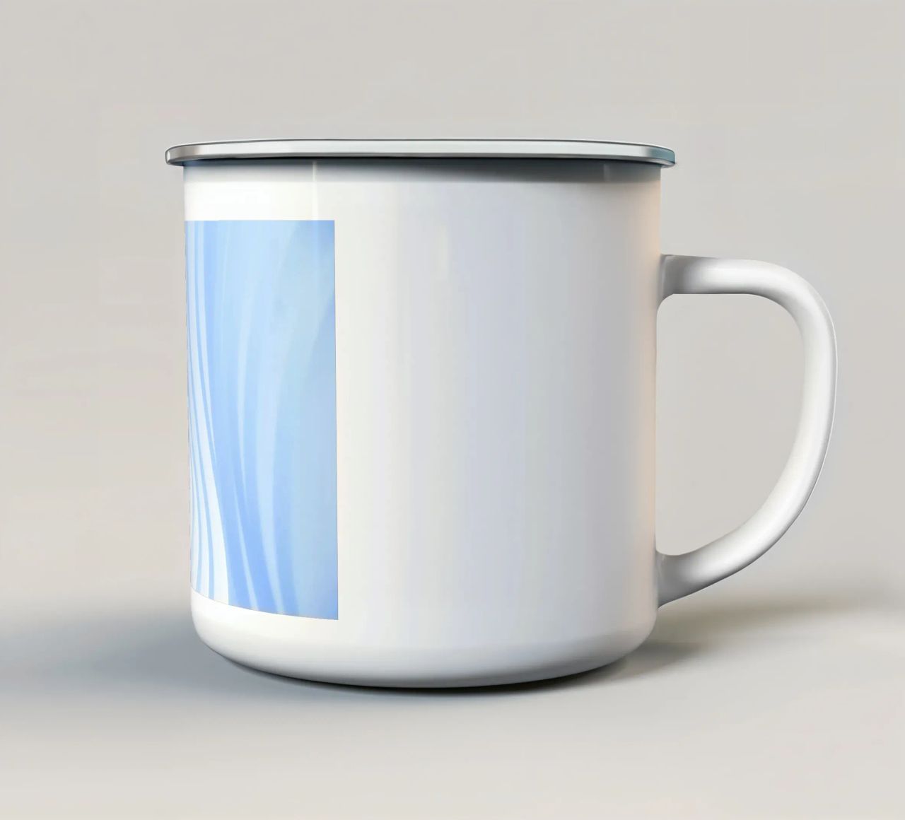linee curve tazza in smalto da Bleu