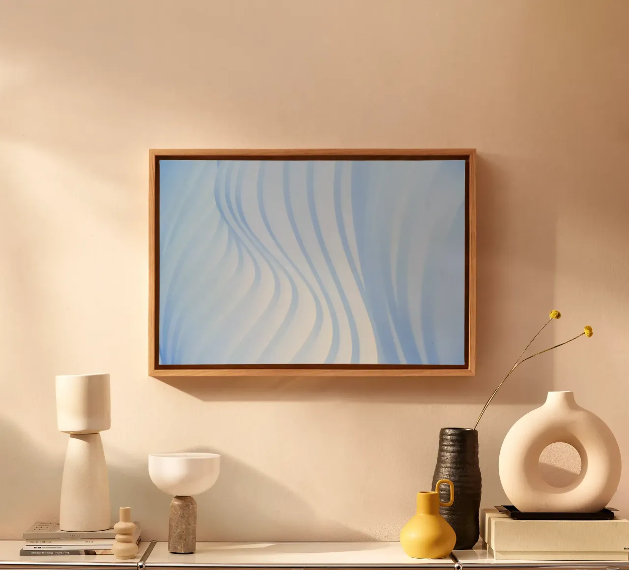 linee curve tela da Bleu