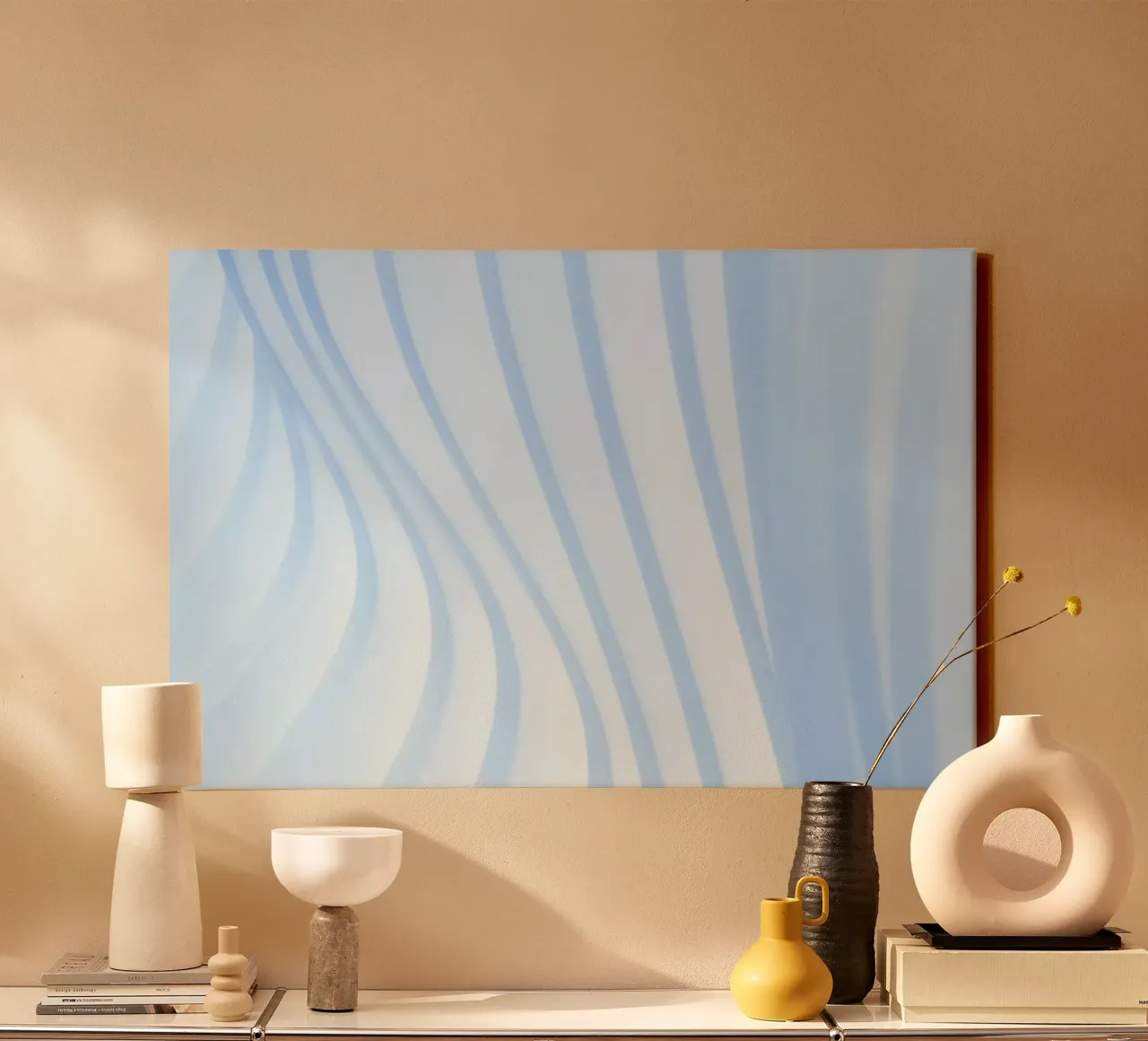 linee curve tela da Bleu