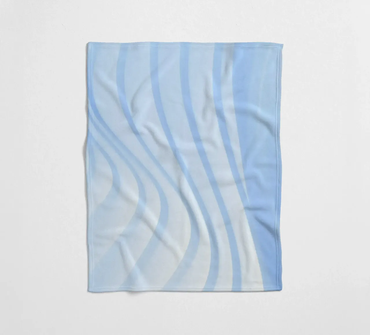 geschwungene Linien Fleecedecke von Bleu