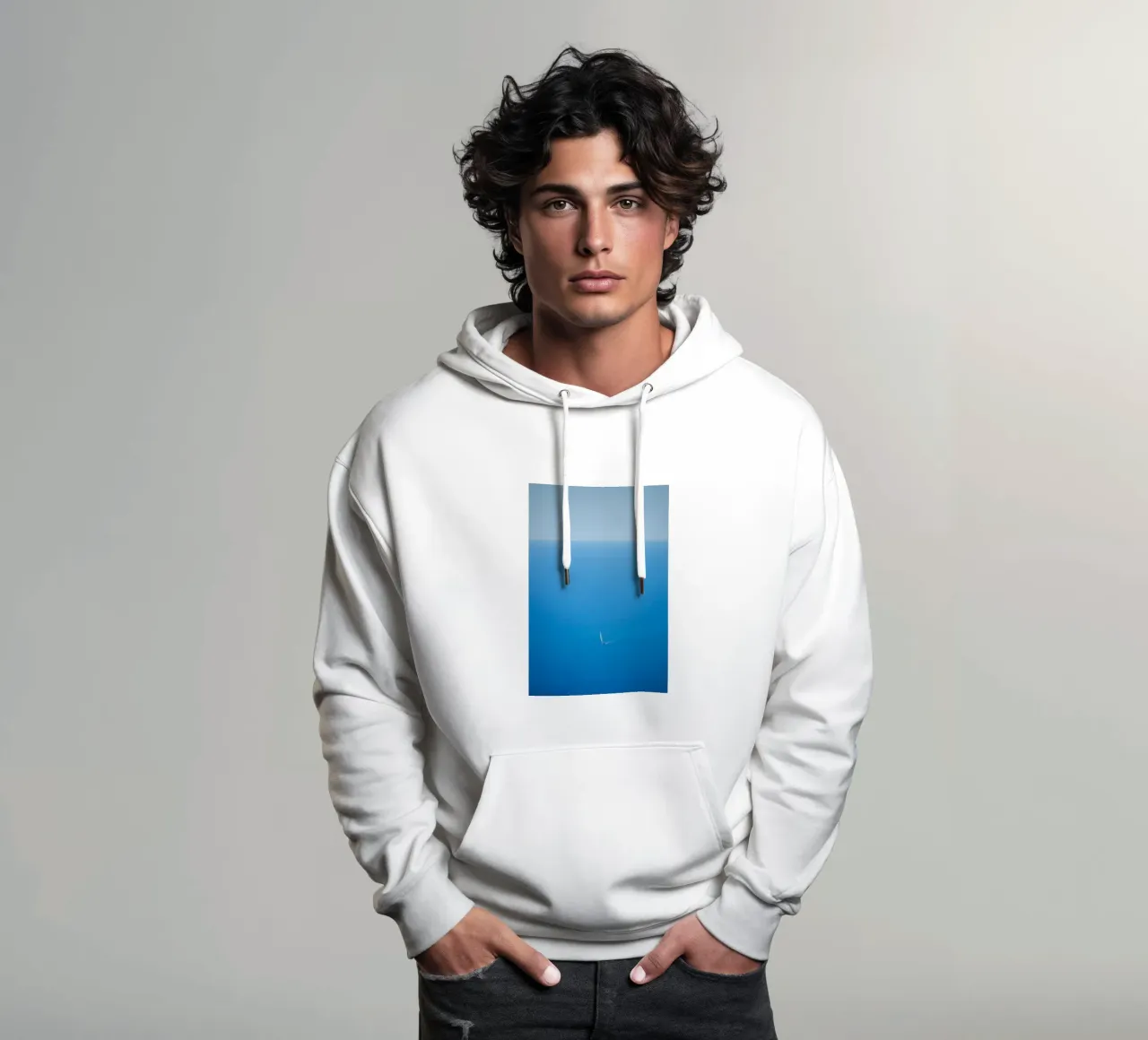 mare calmo felpa con cappuccio da Bleu