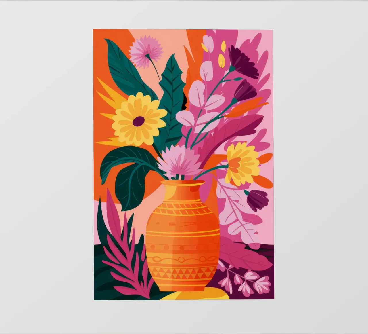 Scoppio floreale vulcanico telo in pvc da Pake Nebula