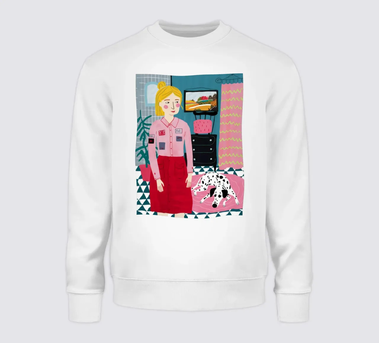 Dalmatian Kitchen Companion sweatshirt by Pake Nebula