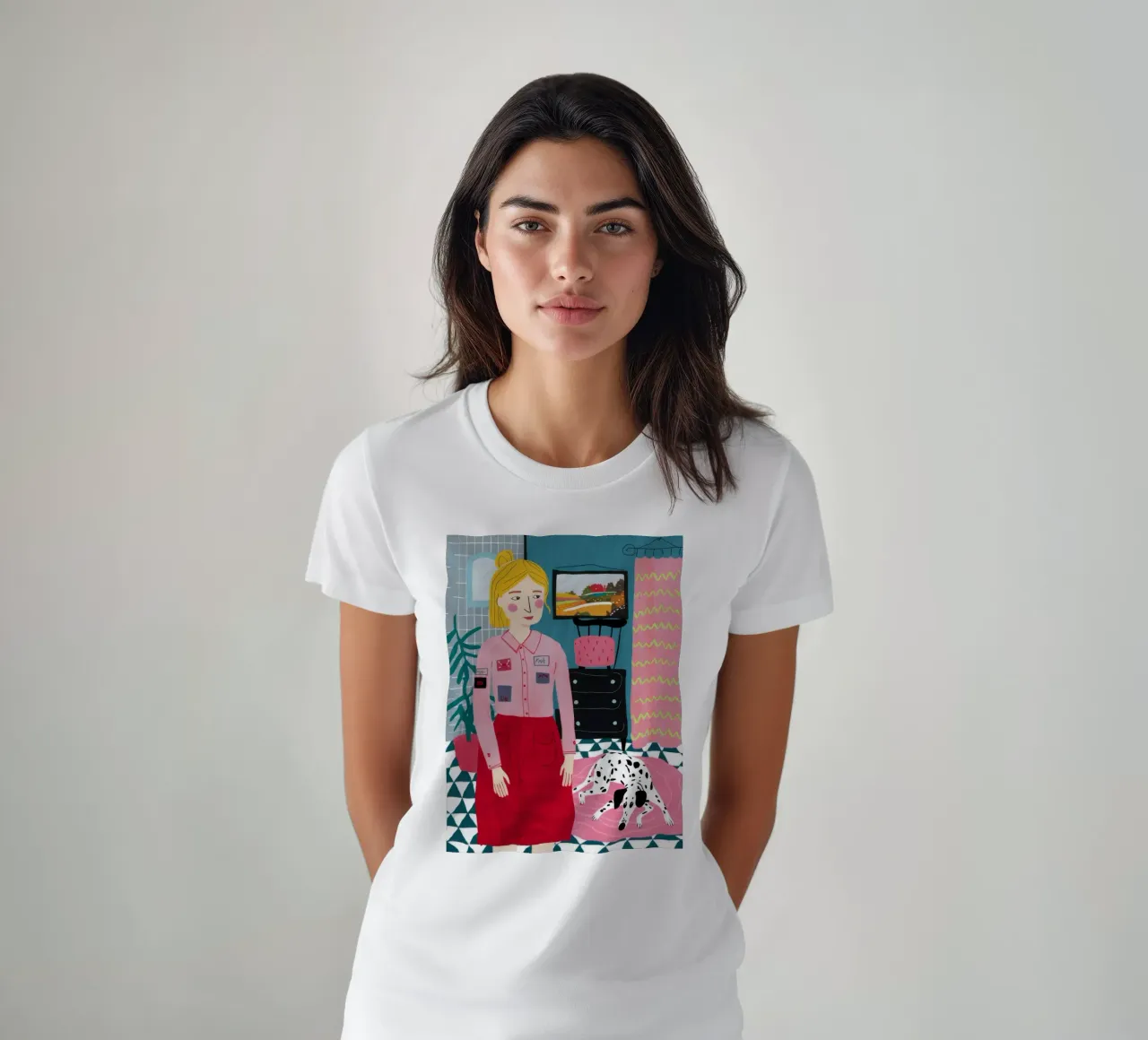 Compagno di cucina dalmata t-shirt da Pake Nebula