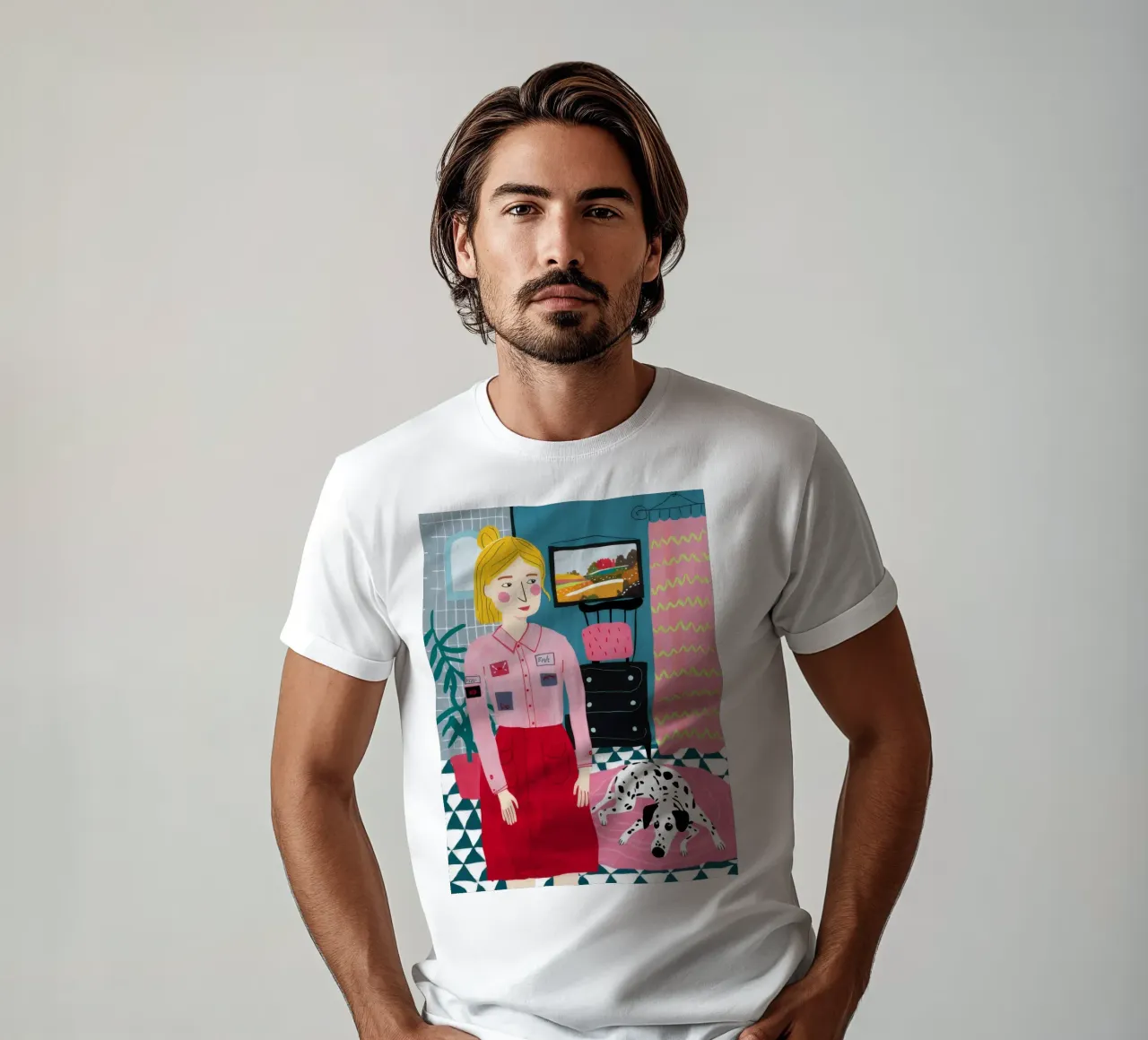Compagno di cucina dalmata t-shirt da Pake Nebula