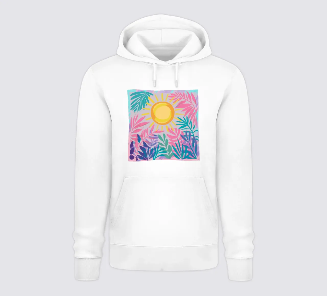 Flora tropicale a raggi di sole felpa con cappuccio da Murni Strokes