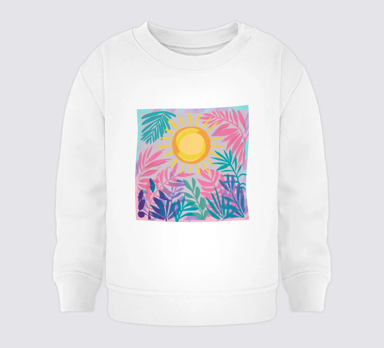 Flora tropicale a raggi di sole felpa neonato da Murni Strokes