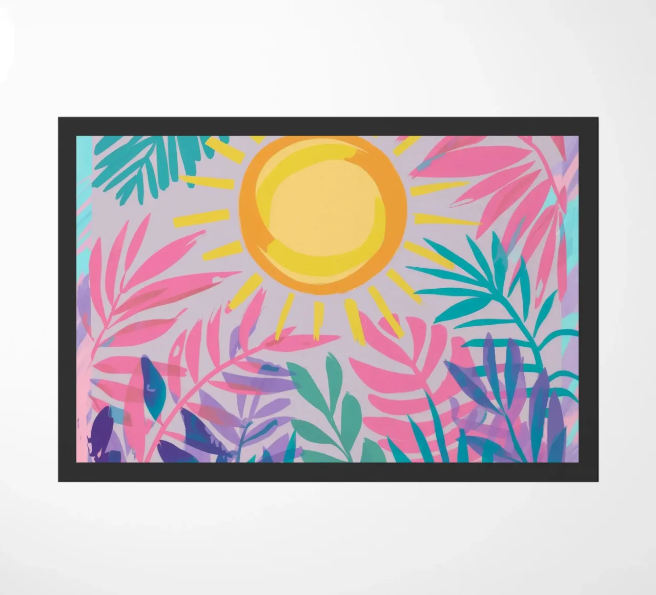Flora tropicale a raggi di sole zerbino da Murni Strokes