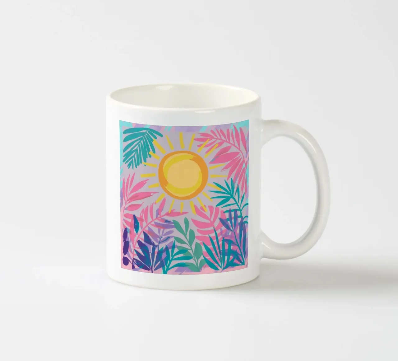 Flora tropicale a raggi di sole tazza in ceramica da Murni Strokes