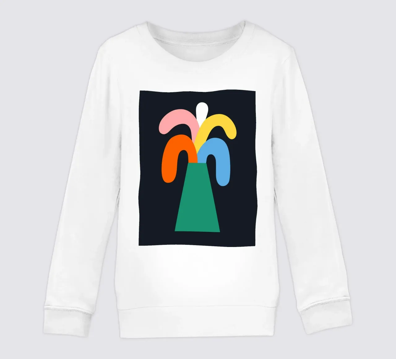 Rainbow volcano kids sweatshirt by Susann Stefanizen